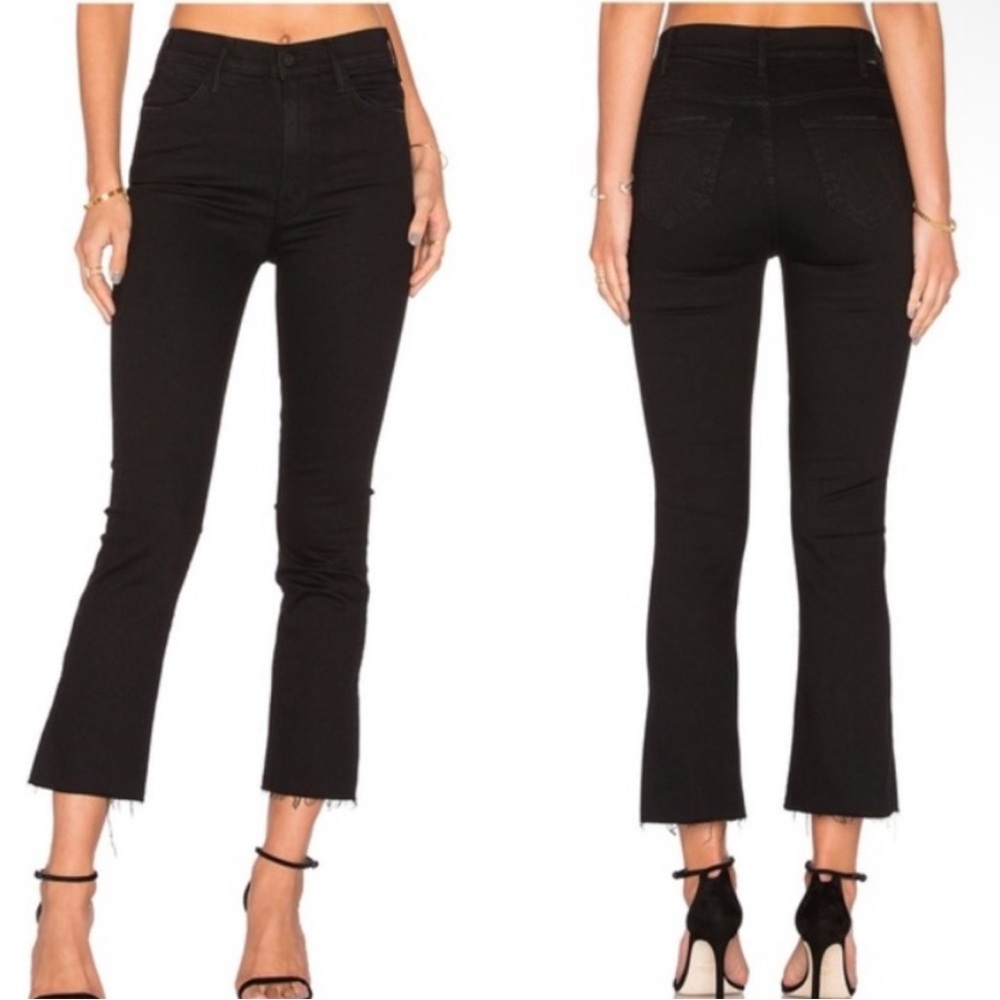 MOTHER The Hustler Ankle Fray Not Guilty Black Size 27 Straight - Picture 1 of 14